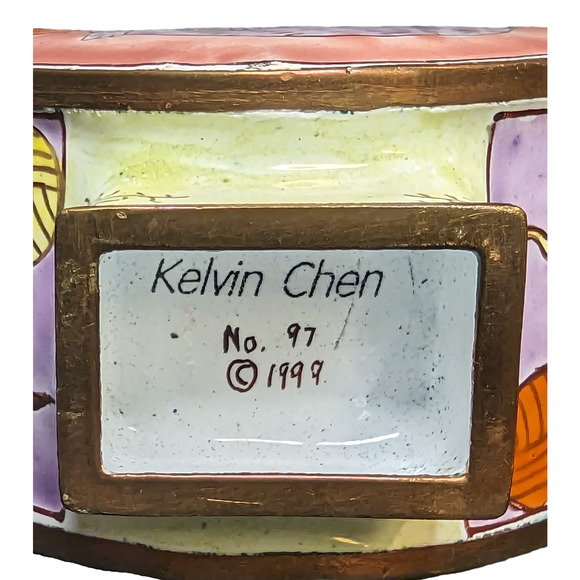 Kelvin Chen Vintage 1999 White Cat Hand-Painted Miniature Teapot - Gift Wrapped - Picture 5 of 6